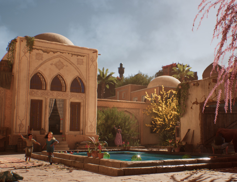 The palace courtyard